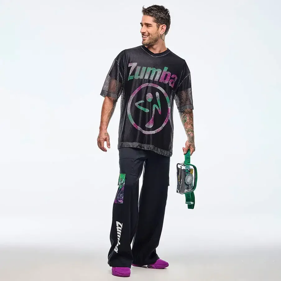 Zumba & Yoga Fitness By Anushree Pune Reviews - เสื้อเต้นซุมบ้าตาข่ายสีดำระบายอากาศสำหรับผู้ชายและผู้หญิง แขนสั้นทรงโอเวอร์ไซส์ เหมาะสำหรับออกกำลังกาย โยคะ และการฝึกซ้อม
