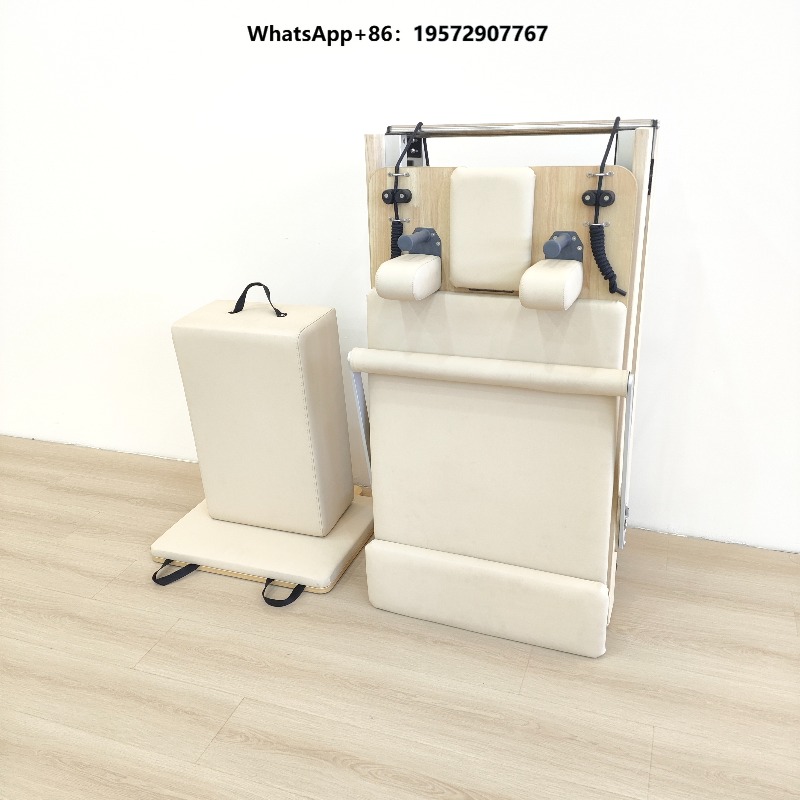 Yoga Fitness Reformer - เตียงพับไม้โอ๊คสำหรับฝึกโยคะที่บ้าน เครื่องปฏิรูปพิลาทิสไม้สำหรับออกกำลังกายที่บ้าน