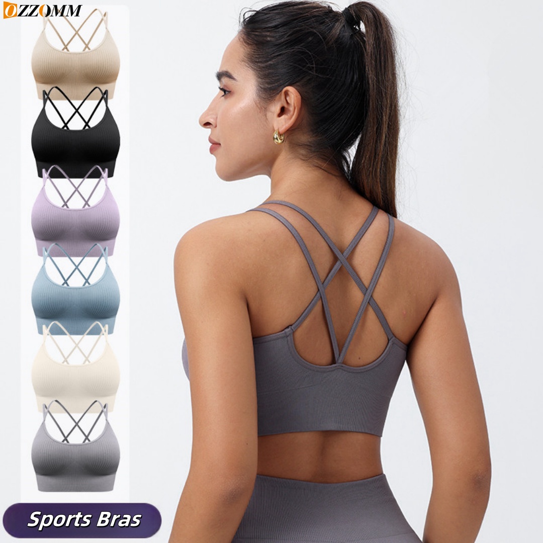 Yoga Fitness Girl - 1PC ผ้าฝ้ายกีฬา Bras ผู้หญิง Push Up