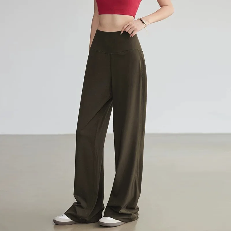 Yoga Fitness Pants - กางเกงออกกำลังกายผู้หญิงทรงหลวมเอวสูง กางเกงเลกกิ้งวิ่ง กางเกงโยคะระบายอากาศสำหรับฤดูร้อน รุ่นใหม่