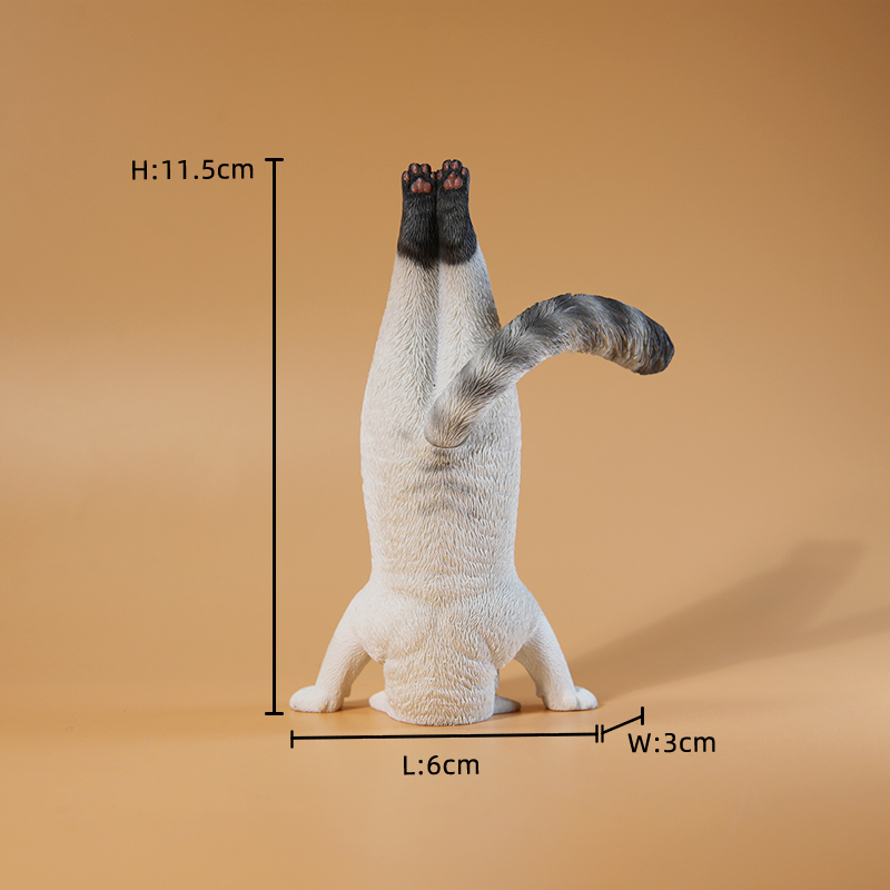 Yoga In Fitness First - โมเดลแมวเล่นโยคะจำลองขนาด 1/6 สำหรับของเล่นฟิกเกอร์ขนาด 12 นิ้ว ตกแต่งโต๊ะทำงาน