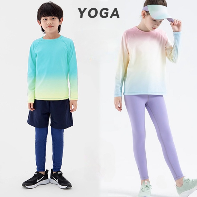 เด็กโยคะเสื้อแขนยาวชายหญิงเสื้ - Yoga Fitness Girl บทวิจารณ์และราคา