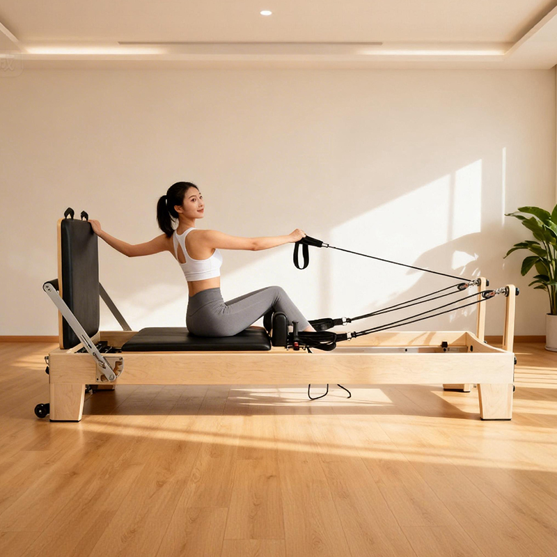 เครื่องพิลาทิสแบบปรับได้พกพา ร - Yoga Fitness Reformer บทวิจารณ์และราคา
