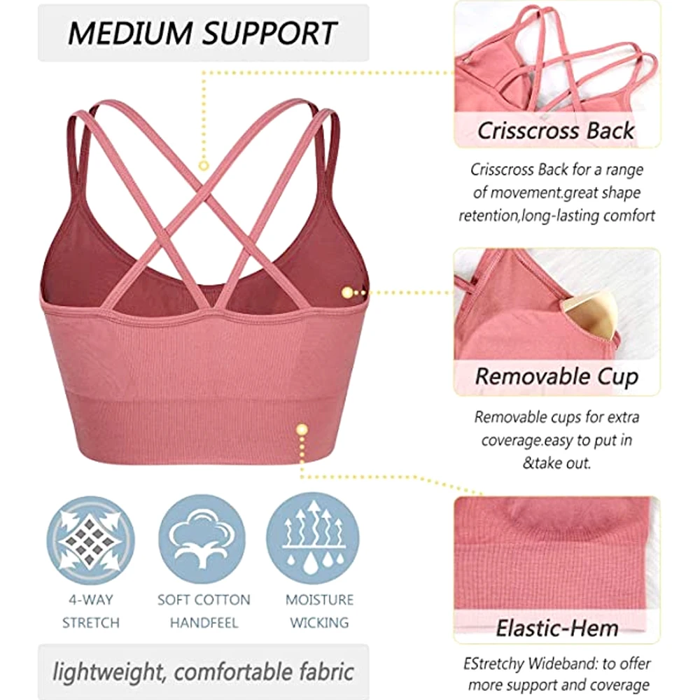 1PC ผ้าฝ้ายกีฬา Bras ผู้หญิง P - Yoga Fitness Girl บทวิจารณ์และราคา