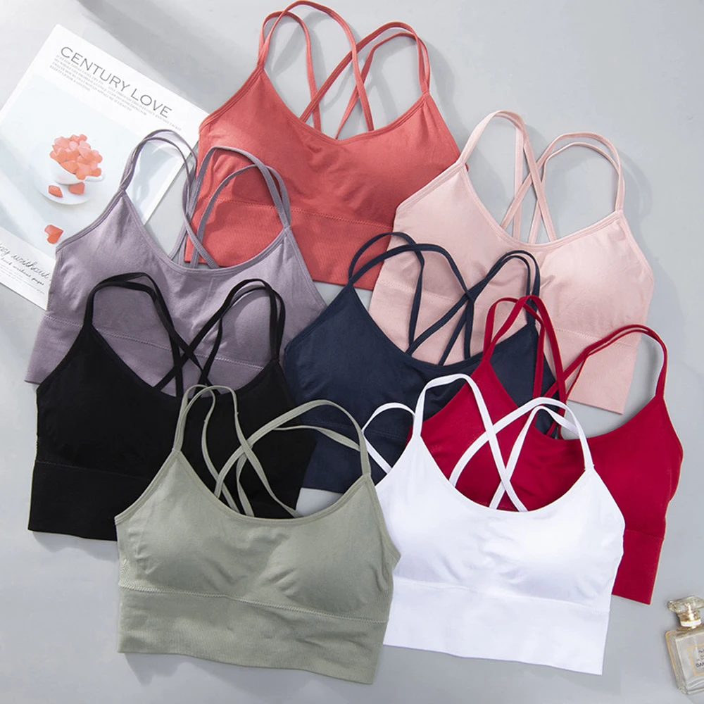 1PC ผ้าฝ้ายกีฬา Bras ผู้หญิง P - Yoga Fitness Girl บทวิจารณ์และราคา