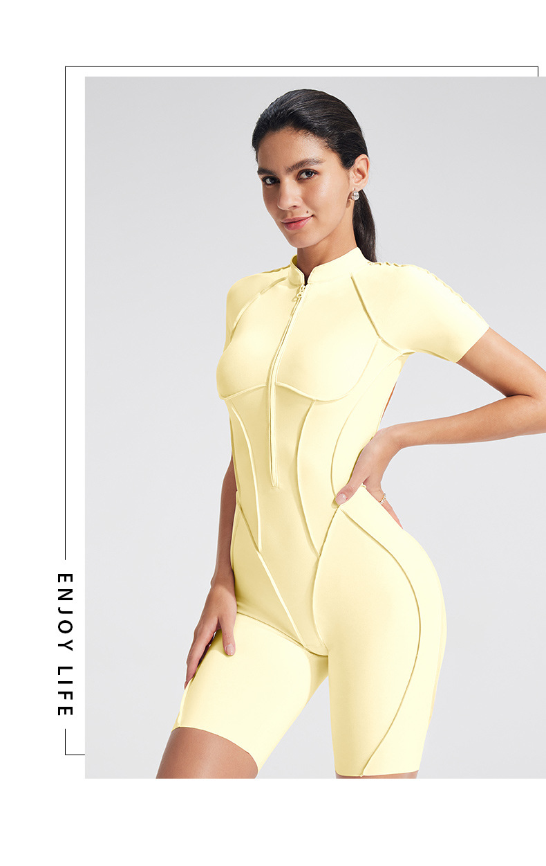ชุดจั๊มสูทโยคะแบบเว้าหลัง โชว์ - Yoga Fitness Girl บทวิจารณ์และราคา