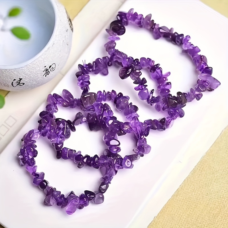 สร้อยข้อมือหินธรรมชาติอเมทิสต์ - Yoga Fitness Gifts บทวิจารณ์และราคา