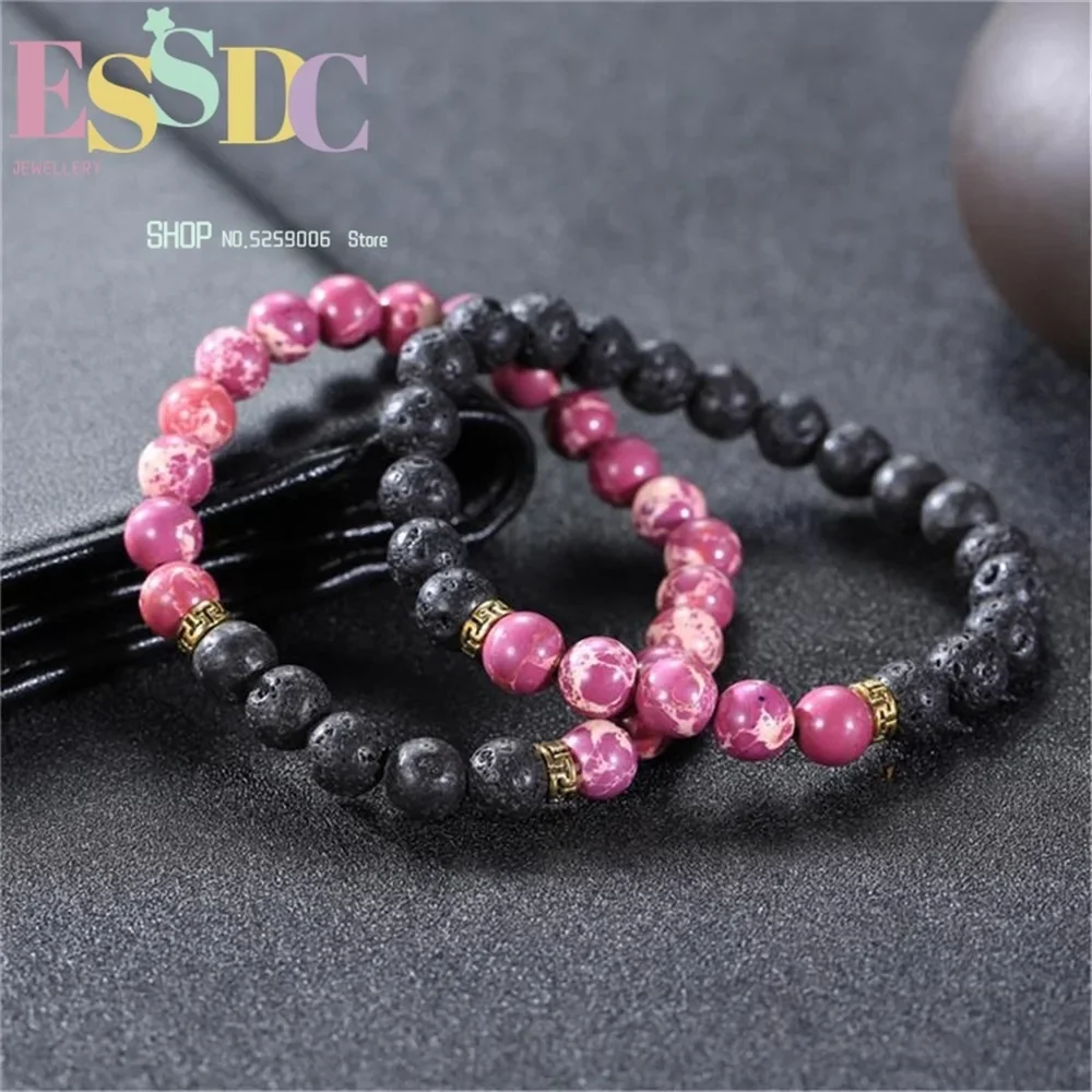 สร้อยข้อมือหินภูเขาไฟสีดำขายดี - Yoga Fitness Gifts บทวิจารณ์และราคา