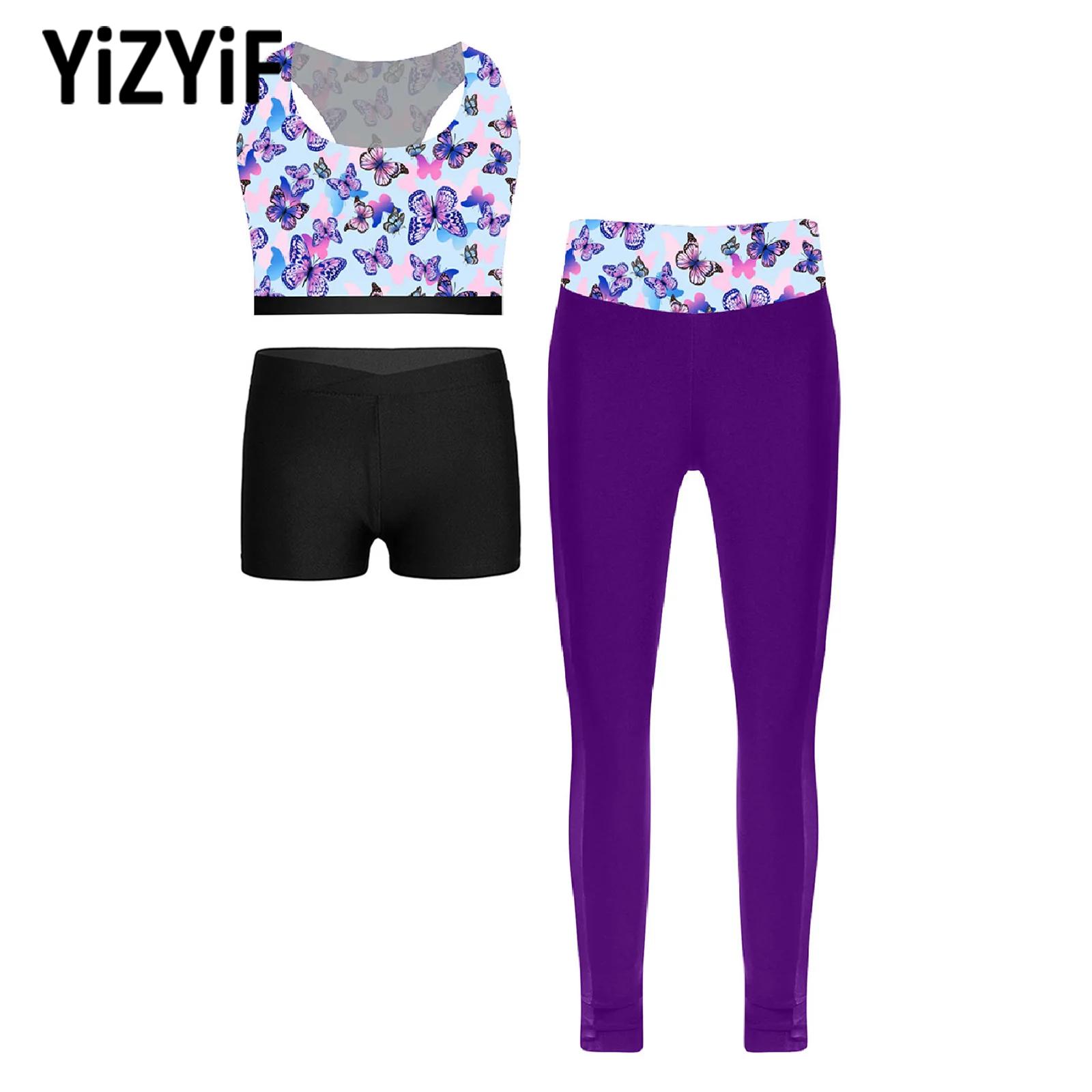 เด็กสามชิ้นชุดกีฬาฟิตเนสเด็กผู - Yoga Fitness Girl บทวิจารณ์และราคา