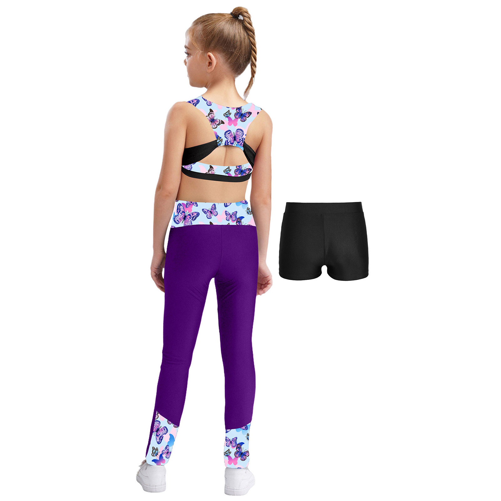 เด็กสามชิ้นชุดกีฬาฟิตเนสเด็กผู - Yoga Fitness Girl บทวิจารณ์และราคา