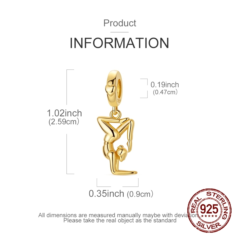 จี้เงินแท้ 925 รูปท่าโยคะสีทอง - Yoga Fitness Gifts บทวิจารณ์และราคา