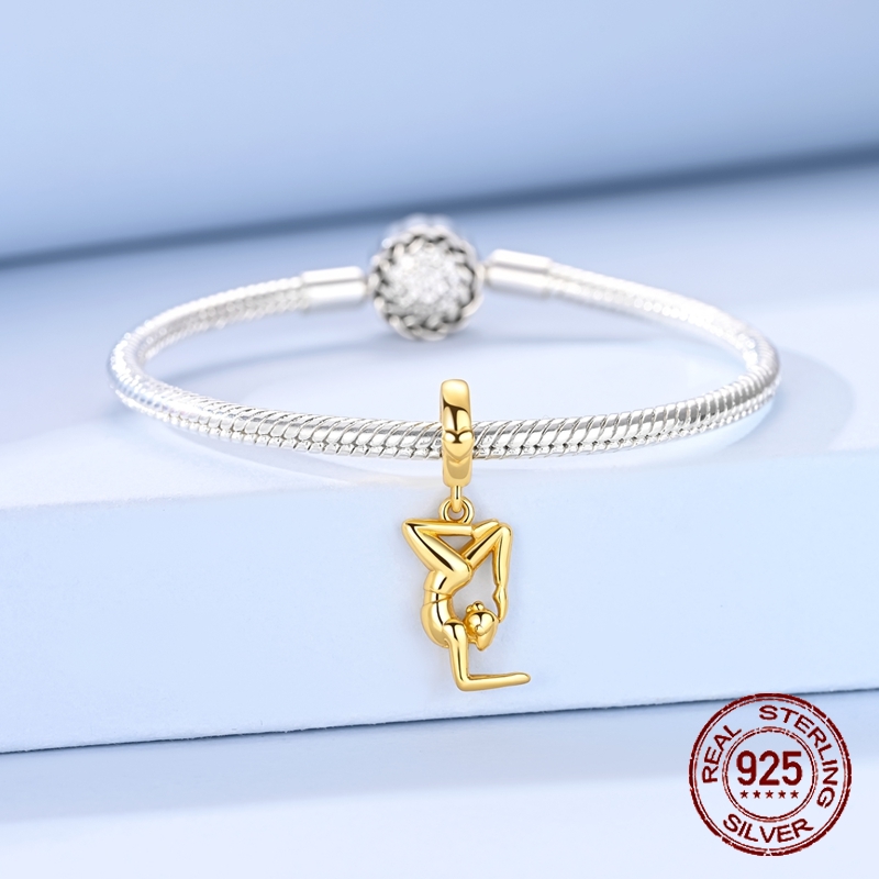 จี้เงินแท้ 925 รูปท่าโยคะสีทอง - Yoga Fitness Gifts บทวิจารณ์และราคา