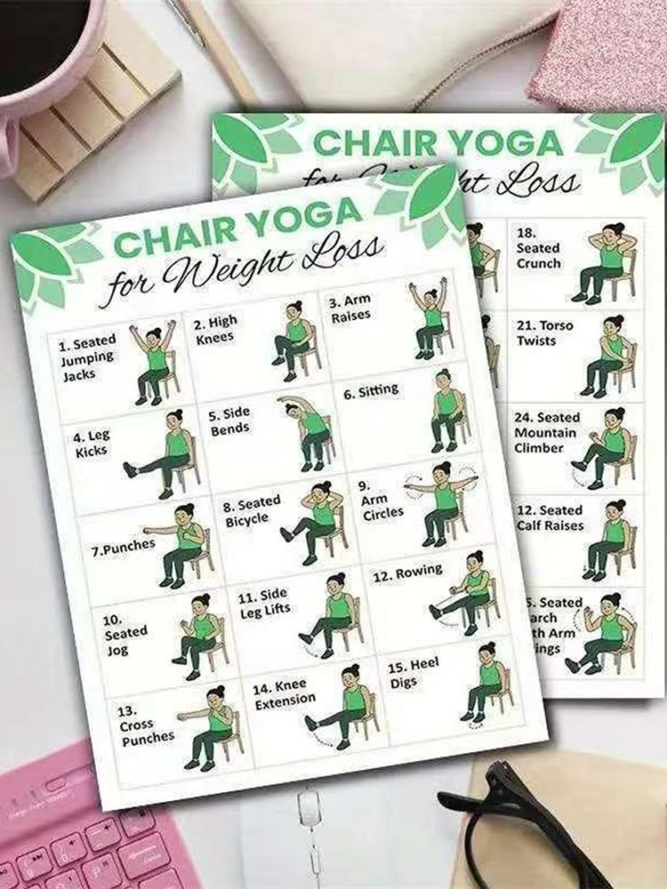 โปสเตอร์โยคะ 2 ชิ้น สำหรับออกก - Yoga Health & Fitness Centre บทวิจารณ์และราคา