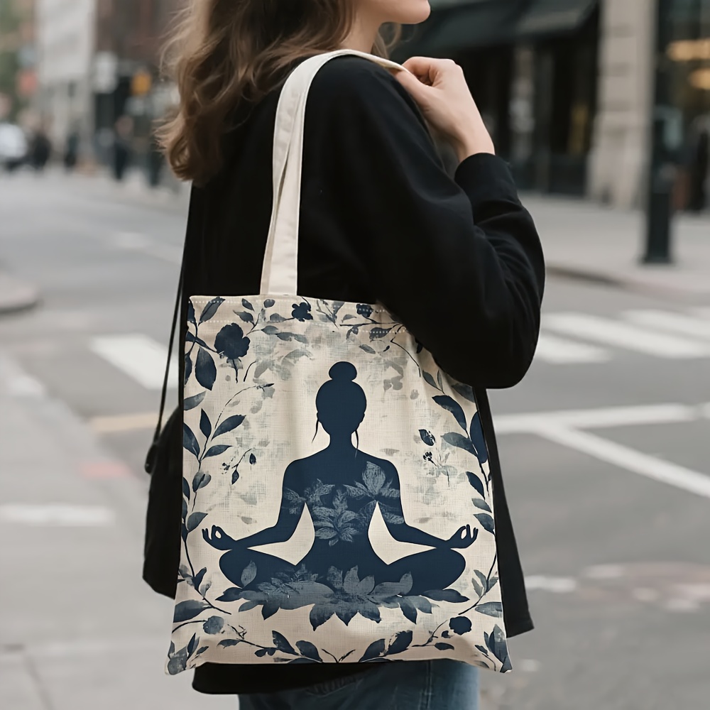 กระเป๋าสะพายผ้าแคนวาสลายโยคะแล - Yoga Fitness Gifts บทวิจารณ์และราคา