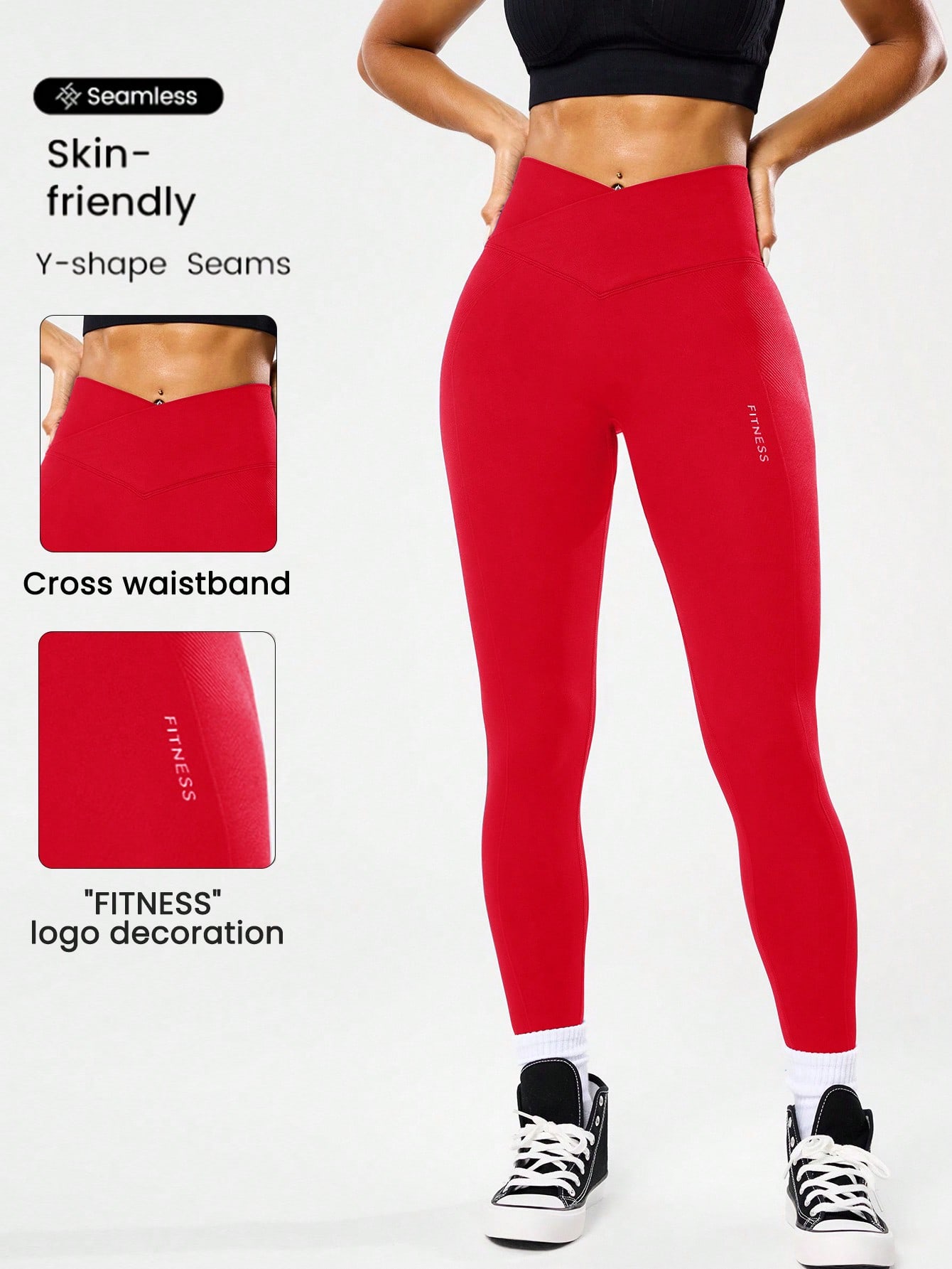 กางเกงโยคะเอวสูงไร้ตะเข็บสำหรั - Yoga Fitness Pants บทวิจารณ์และราคา